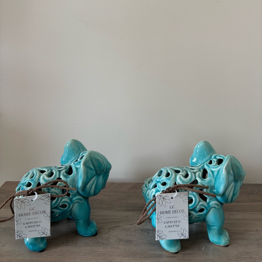 Turquoise Elephant Figurines - Picture 3 of 4